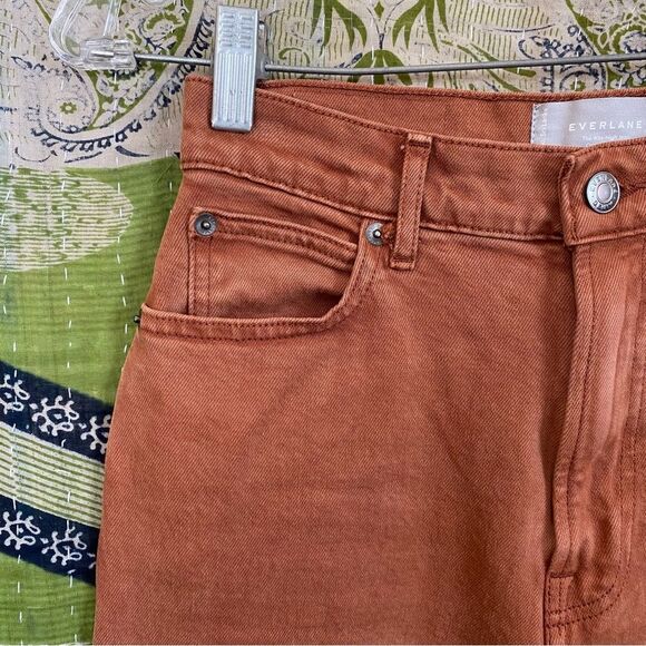 Everlane Rust Organic Cotton The Way-High Jeans Size 25 Tall - Picture 4 of 16